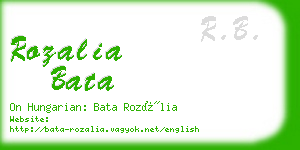 rozalia bata business card